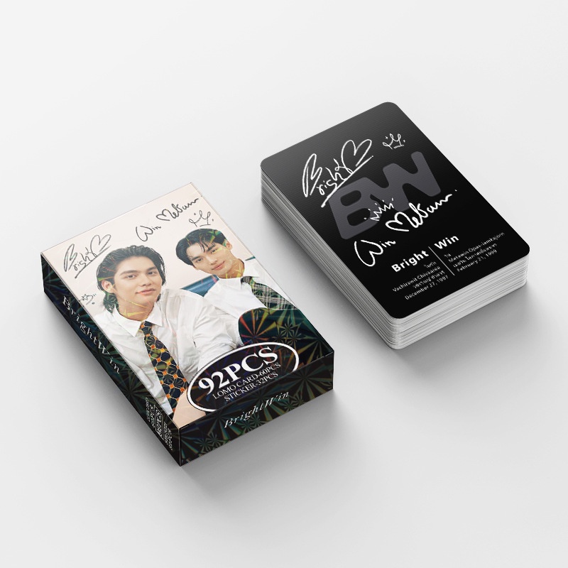 BRIGHTWIN Photocard Lomo Card Postcard Stickers 92pcs/box