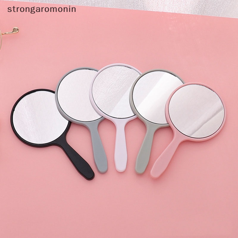 Gương Trang Điểm Cầm Tay Hình Tròn Có Tay Cầm Tiện Dụng