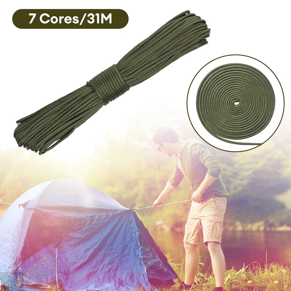 Dây Dù 31m 7 Lõi 550 paracord 4mm Đa Ứng Dụng Cho Hoạt Động Ngoài Trời