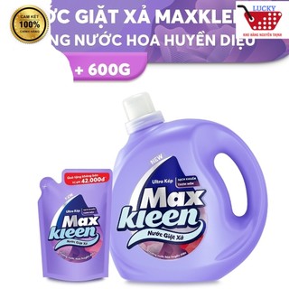 ComBo Nước giặt Xả MaxKleen 2,4kg tặng Túi nước lau sàn 600g