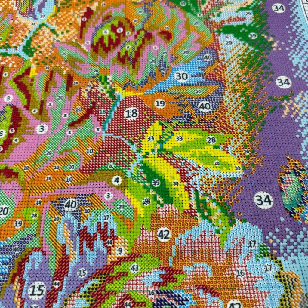 Tranh Thêu Hoa Mẫu Đơn Thêu Kín MN6004 Chưa Thêu