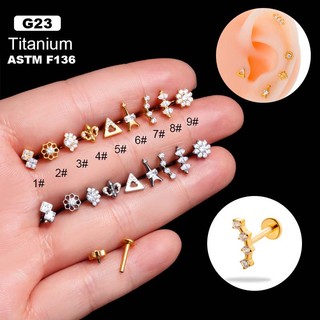 1 cái khuyên tai bằng titan g23 16g thời trang