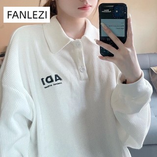 Áo thun polo FANLEZI A23K06Z FANLEZI thời trang Hàn Quốc cho nữ