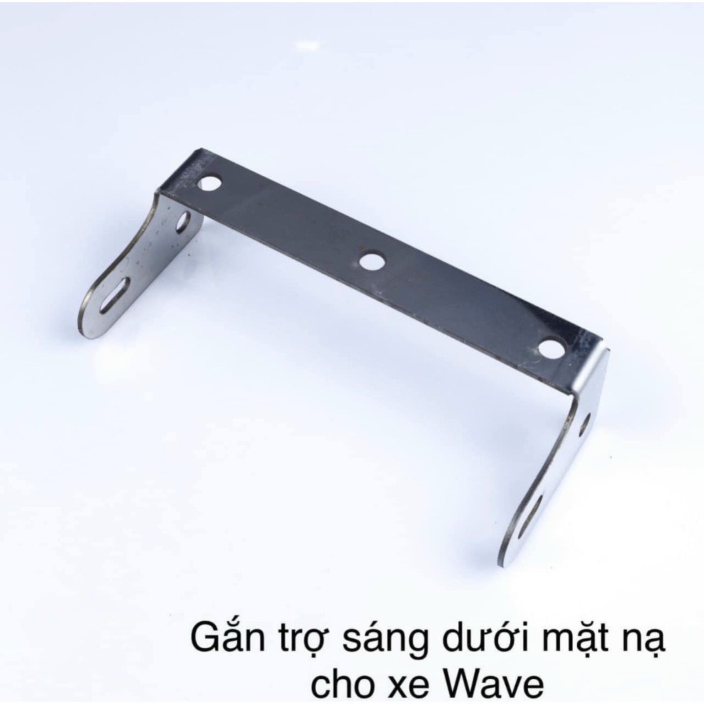 Pát Gắn Trợ Sáng Bi Cầu Mini Vào Gầm Wave 110 Vị Trí Dưới Mặt Lạ Inox 304 Dày Đẹp
