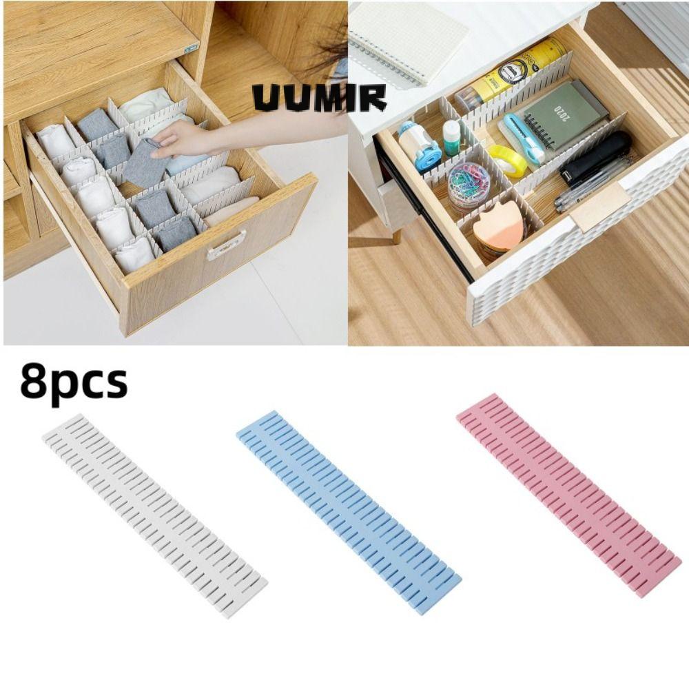 UUMIR Set 8 Thanh Chia Ngăn Tủ Đựng Đồ Lót / Vớ Tiết Kiệm Không Gian B