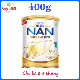 Sữa bột nan supreme pro số 1 lon 400g - cho bé 0 - 6 tháng