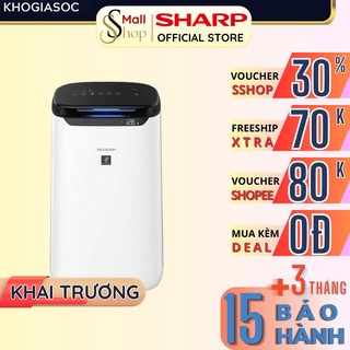 Máy lọc không khí inverter sharp chính hãng 48m2 diện tích lớn, cảm biến bụi mùi, diệt khuẩn fp-j60e-w - sshop official