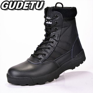 Bonnie Cathy  Giày Bốt Cổ Cao Kiểu Quân Đội Cá Tính Cho Nam