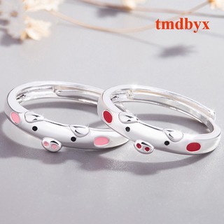 1 Nhẫn Mở Hình Chú Heo Hồng Bằng PC Tráng Men Dễ Thương Cho Cặp Đôi