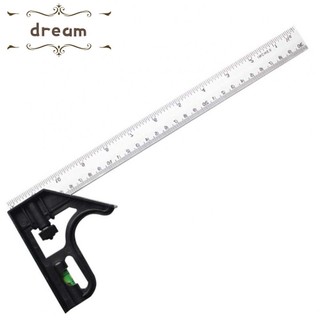 1*Angle Ruler Level Tool Measuring Range 0-300mm High Hardness Silver Black