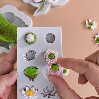Khuôn Silicone Tạo Hình Làm Bánh Kẹo Hình Hoa Sen