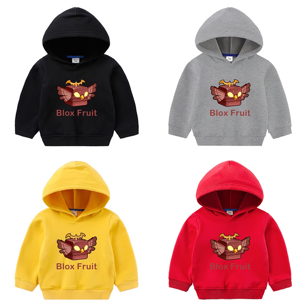 Mingyuan Falcon Fruit Blox Fruit Áo Hoodie trẻ em Đơn giản Hoạt hình giản dị Áo khoác bé trai và bé gái hàng đầu