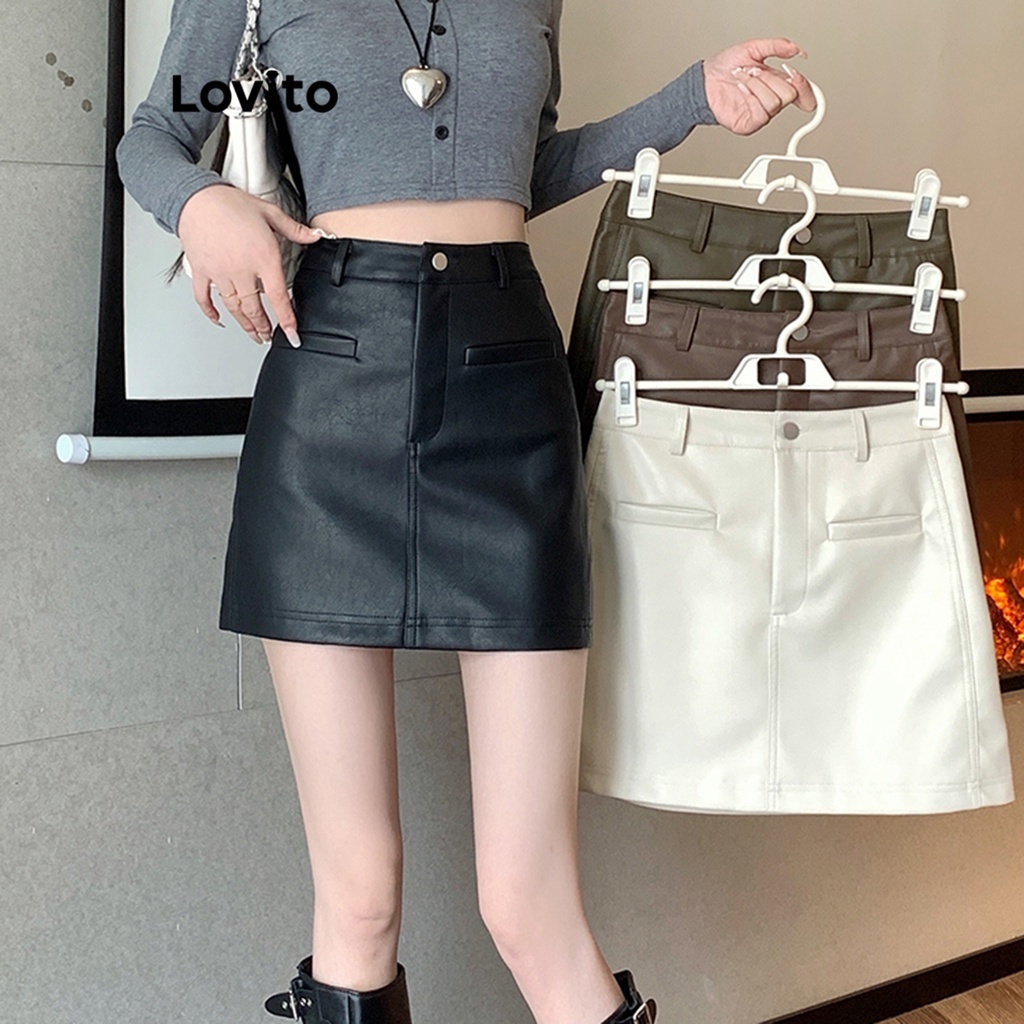 Lovito Váy có túi trơn thông thường cho nữ LNA42189