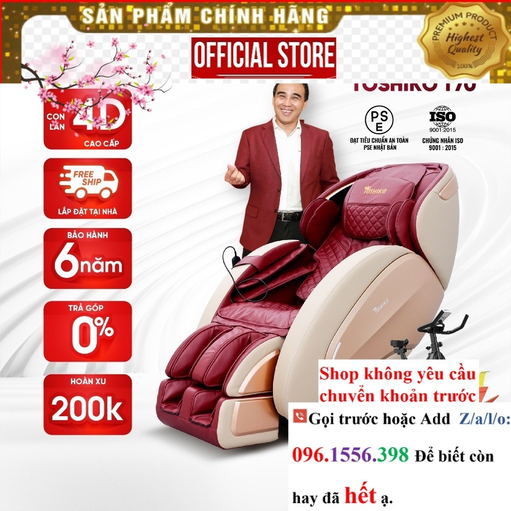 [Tặng xe đạp X9] Ghế Massage Đa Năng Toshiko T70 |P&G