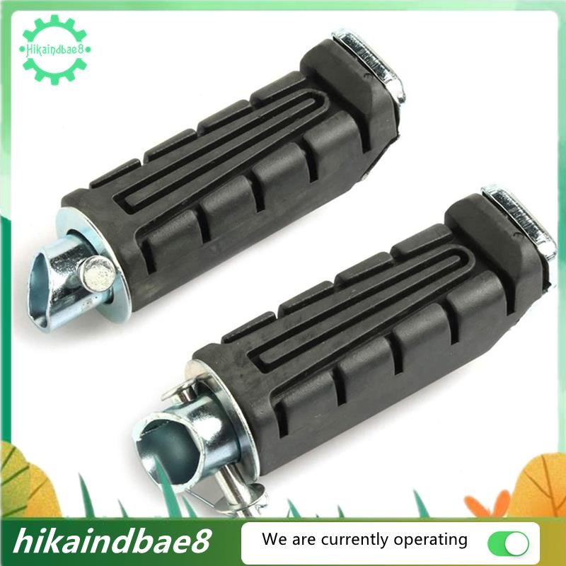 [hIkAi] Moto Đen Phía Sau Chân Chốt Bàn Đạp Trái & Phải Xe Máy Cao Su Chân Gai Cho Yamaha YBR 125 XT