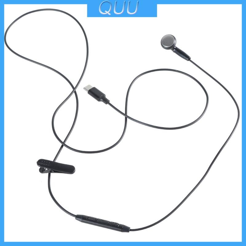 Single Earphone Earplugs with Microphone Type C Single Earbud Stereo Sound