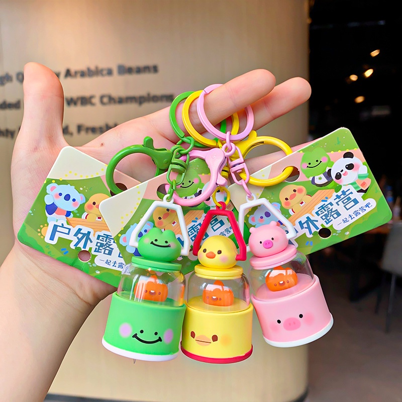 Tiktok Móc Chìa Khóa Xe Hơi / Balo Đi Học / Du Lịch Hình Hoạt Hình Dễ Thương Sáng Tạo