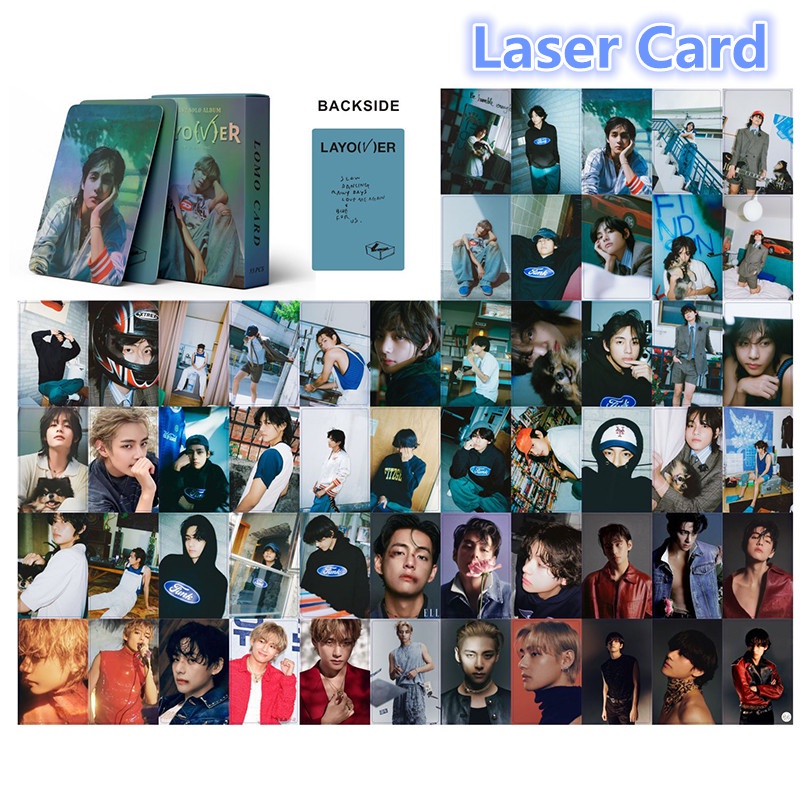 BTS V LOMO Card Laser Card Set 55 Tấm Thẻ Ảnh Layover Hình Nhóm Nhạc