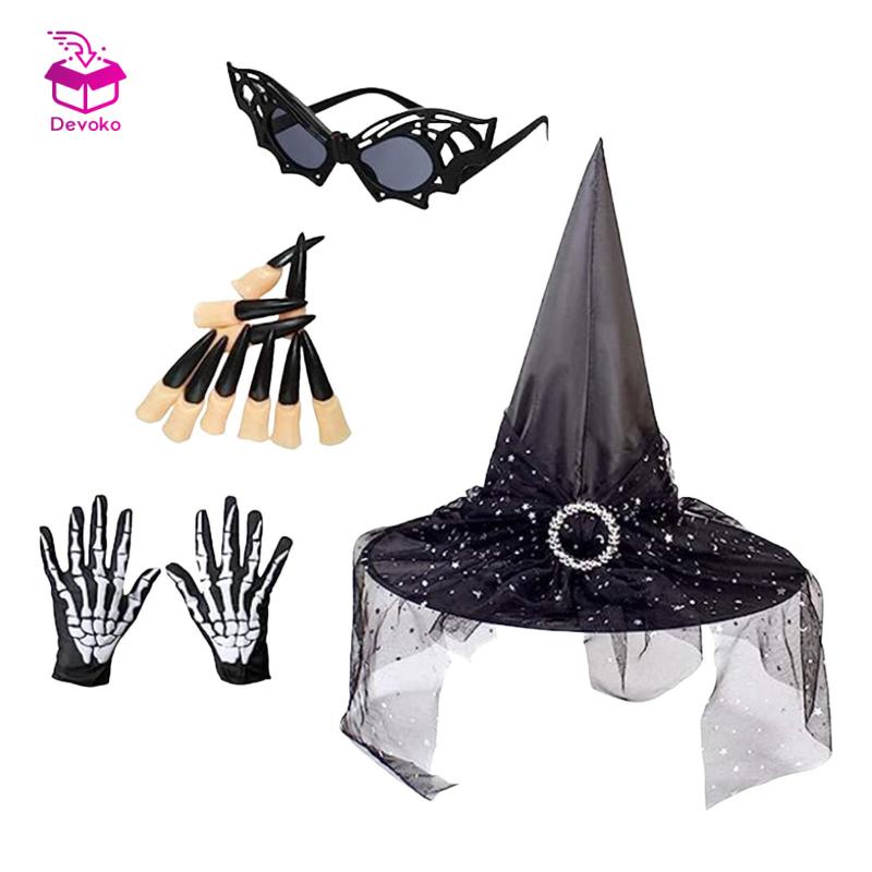 Mũ phù thủy hóa trang halloween DEVOKO cho người lớn