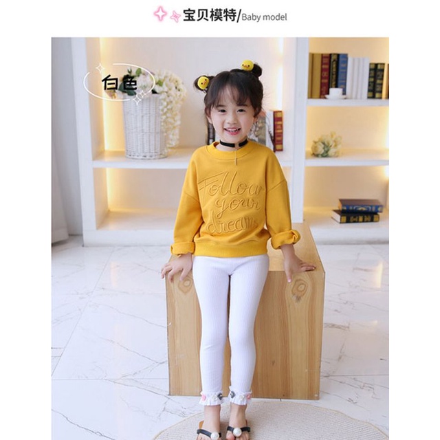 Quần Legging Mỏng Thời Trang Thu Đông Cho Bé Gái