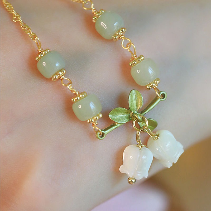 1 Vòng Tay Ngọc Trai Giả / Vòng Tay Hình Thỏ Mắt Mèo / Bướm Phong Cách Pháp Sang Trọng