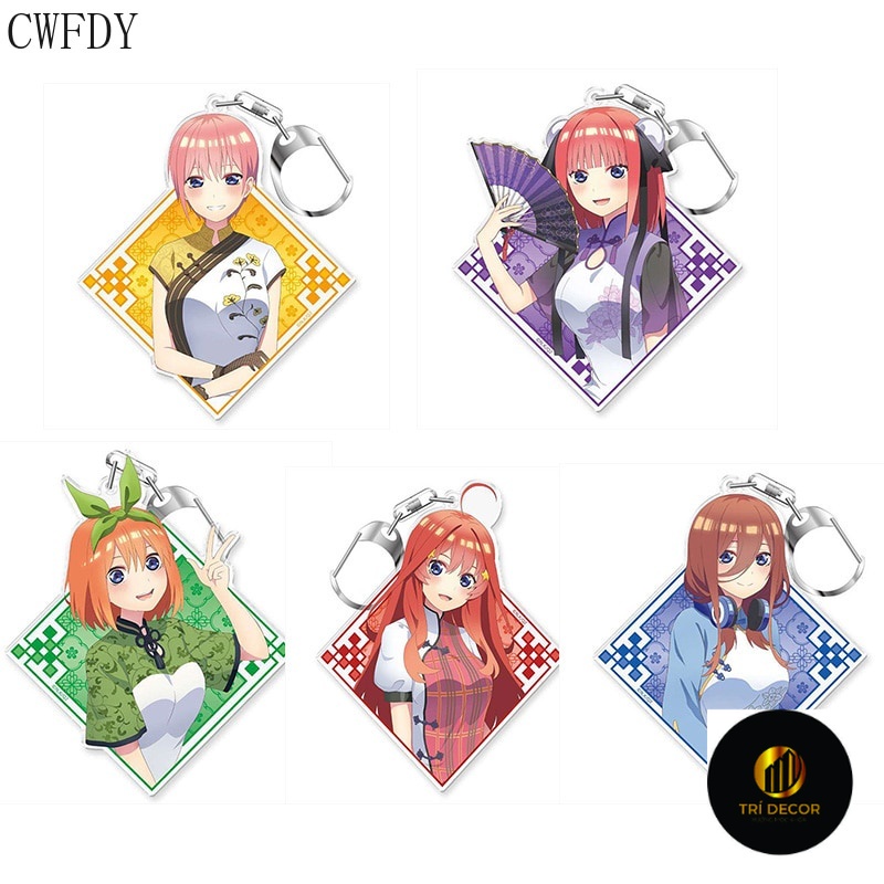 Móc khóa The Quintessential Quintuplets Nhân vật Nakano Ichika Nino Miku Yotsuba Itsuki Sisters Acrylic phụ kiện cute