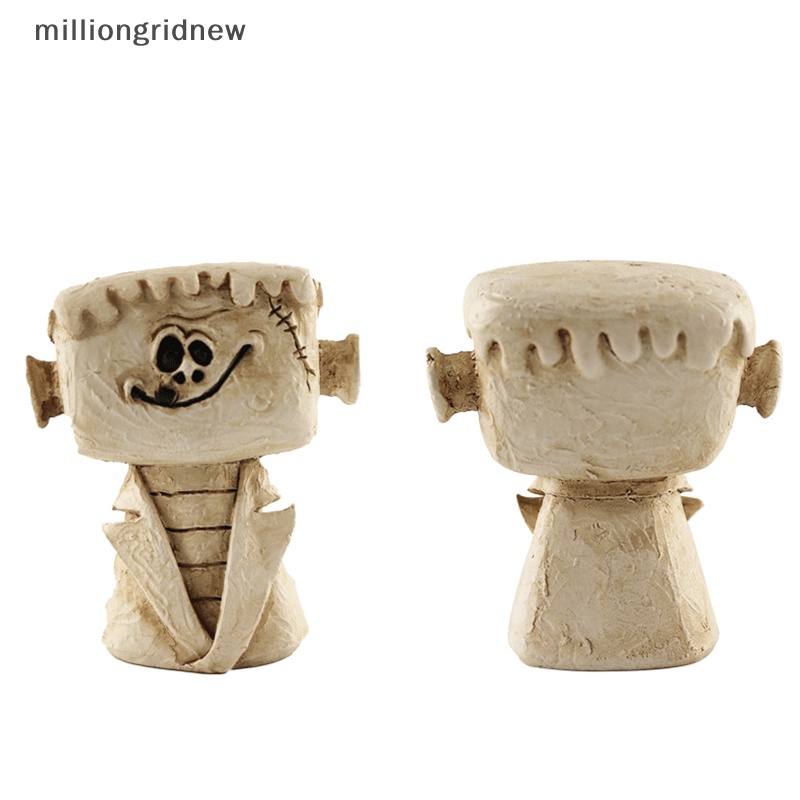 Tượng Ma Bí Ngô halloween mini Bằng Nhựa resin Dễ Thương Trang Trí Nhà Cửa mgn