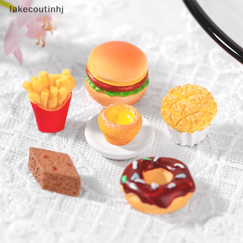Lu Đồ Chơi Mô Phỏng Nấu Ăn Nhà Bếp Mô Phỏng Bánh hamburger Bánh Donut Bánh Donut Bánh Donut Trang Trí Bàn Ăn Trẻ Em diy Olj