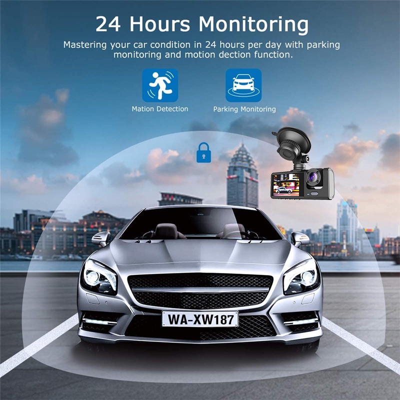 Camera Ghi Hình 24H 3 Kênh 2 inch hd 1080p Với Tầm Nhìn Ban Đêm Và Phía Trước