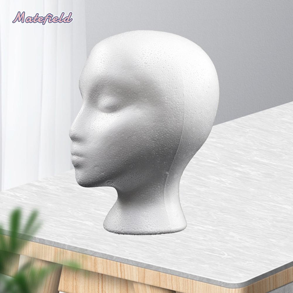 Đầu Ma Nơ Canh Nữ Bằng Xốp Trưng Bày Tóc Giả / Mắt Kính Siêu Bền