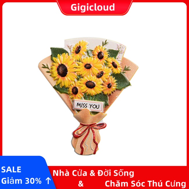 Nam Châm Dán Tủ Lạnh Hình Bó Hoa 3d Bằng Nhựa resin Trang Trí Nhà Cửa