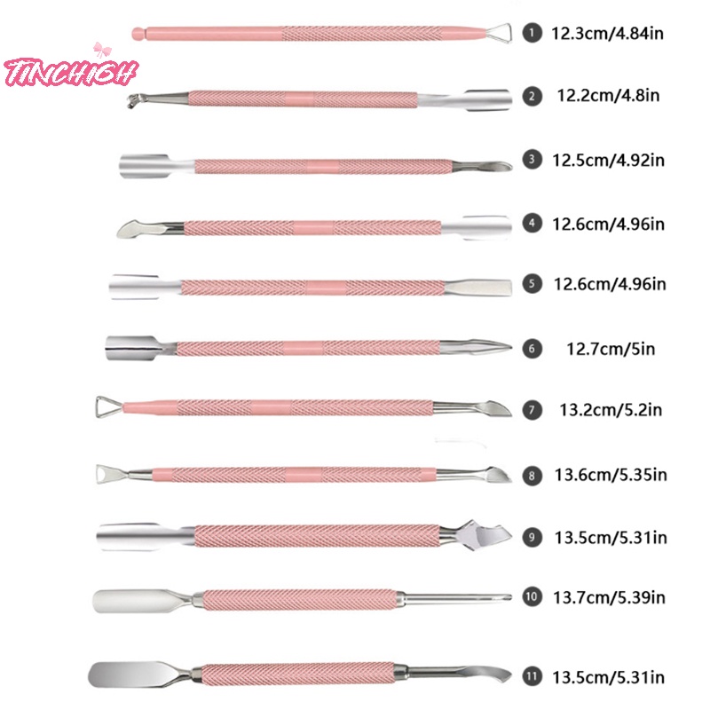 1 Cây Đẩy Hai Đầu Bằng Thép Không Gỉ Dùng Làm Móng Nghệ Thuật