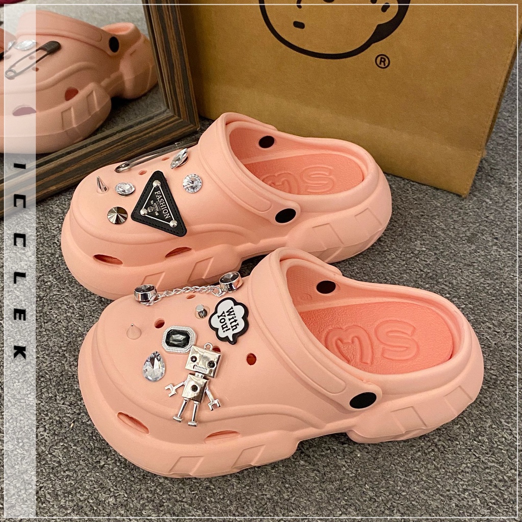 ICCLEK dép sandal nữ dép cross đi biển dép đế cao Thoải Mái Xinh Xắn  FDL2390R7S 37Z230911