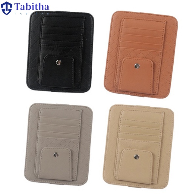 Bitha Túi Đựng Thẻ / Kính Mát Đa Năng Bằng Da pu Gắn Trên Xe Hơi Tiện Dụng