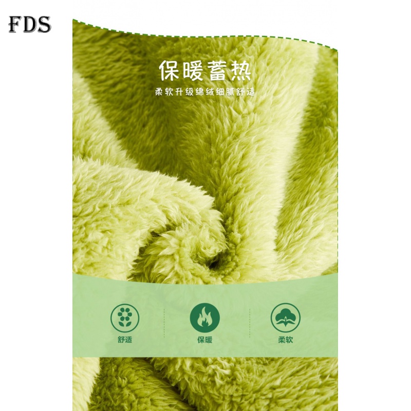 Fds Đồ ngủ Lông Cừu San Hô Dày Dặn In Họa Tiết Khủng Long Hoạt Hình Đáng Yêu Thời Trang Mùa Đông Cho Nữ one