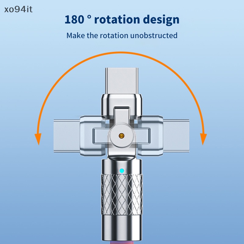 Cáp Sạc Nhanh type c Xt 6a Xoay 180 Độ Cho xiaomi samsung