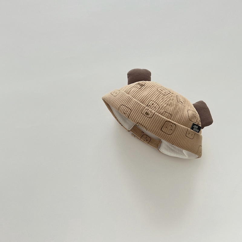 Mũ Trùm Đầu Vải Nhung In Hoạt Hình Dễ Thương Phong Cách Hàn Quốc Cho Bé