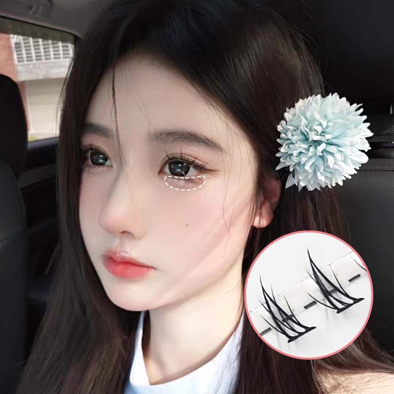 Hộp Lông Mi Giả 3 Hàng / 3 Hàng Thiết Kế Hình Chữ v Tự Nhiên Hoạt Hình