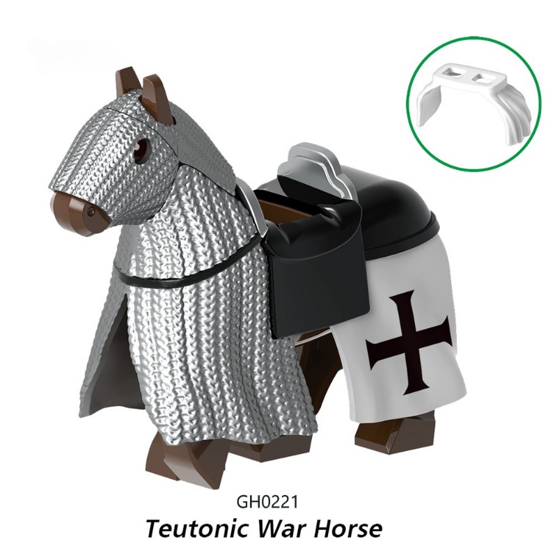 Teutonic knights Mô Hình Đồ Chơi mini Lắp Ráp Hình Chiến Binh Thời Trung Cổ Làm Quà Tặng Cho Bé