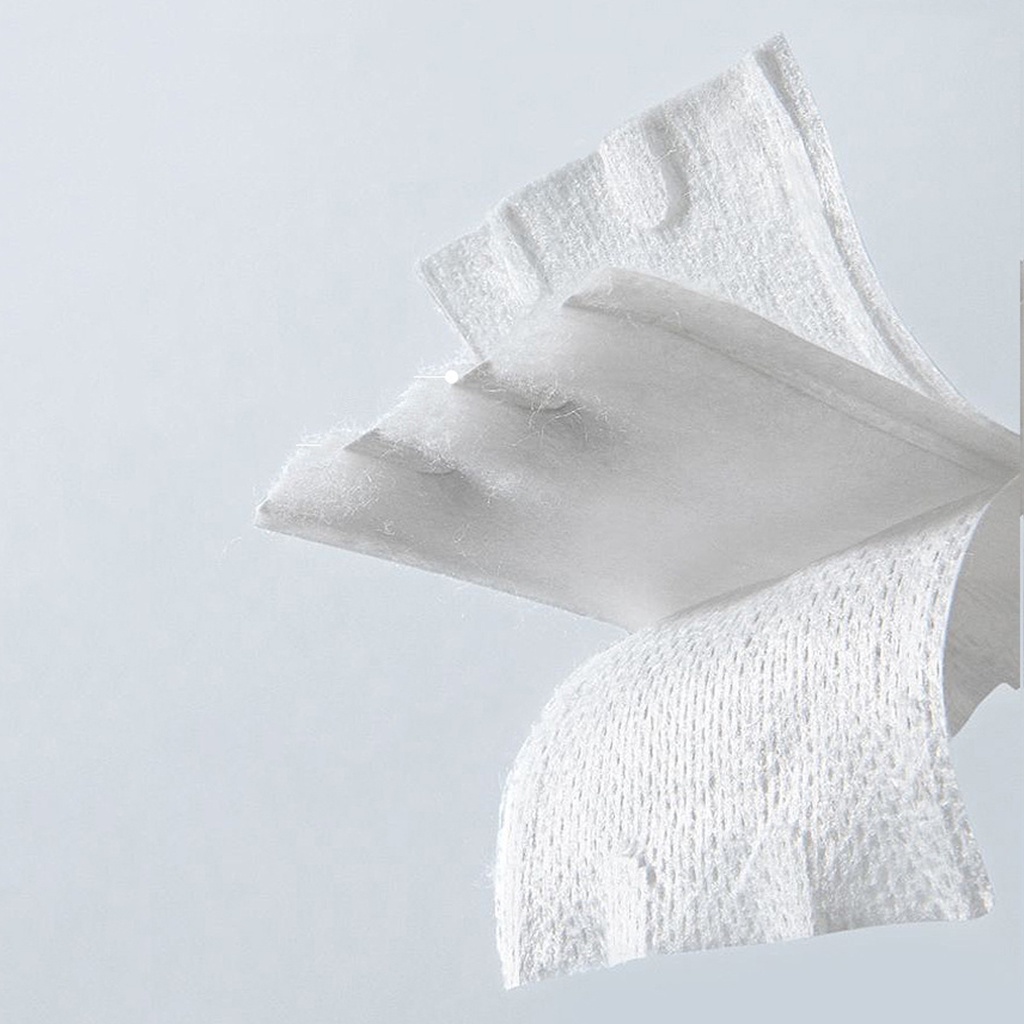 Bông tẩy trang 222 miếng lameila cotton pads 3 lớp sợi tự nhiên mềm mịn thấm hút tốt nội địa trung chính hãng Babi1