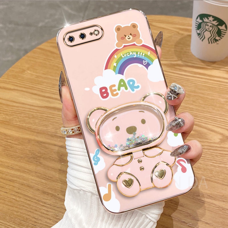 ốp lưng iphone 7 plus iphone 8 plus TPU 3d Điện thoại Case Holder Ốp silicone Mềm Màu Cầu Vồng Họa T