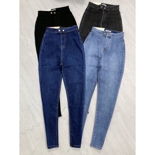 Quần jean ôm lưng siêu cao co giãn tốt, hình thật alohashop91