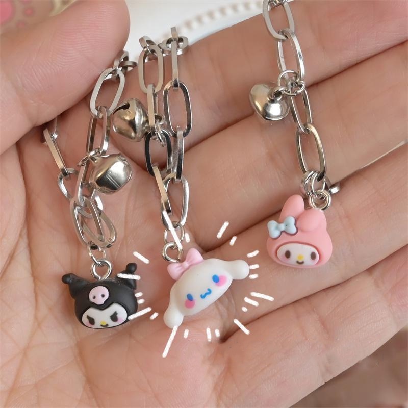 Sanrio Vòng Đeo Tay Họa Tiết kuromi cinnamoroll Dễ Thương Tùy Chỉnh Thời Trang Cho Học Sinh