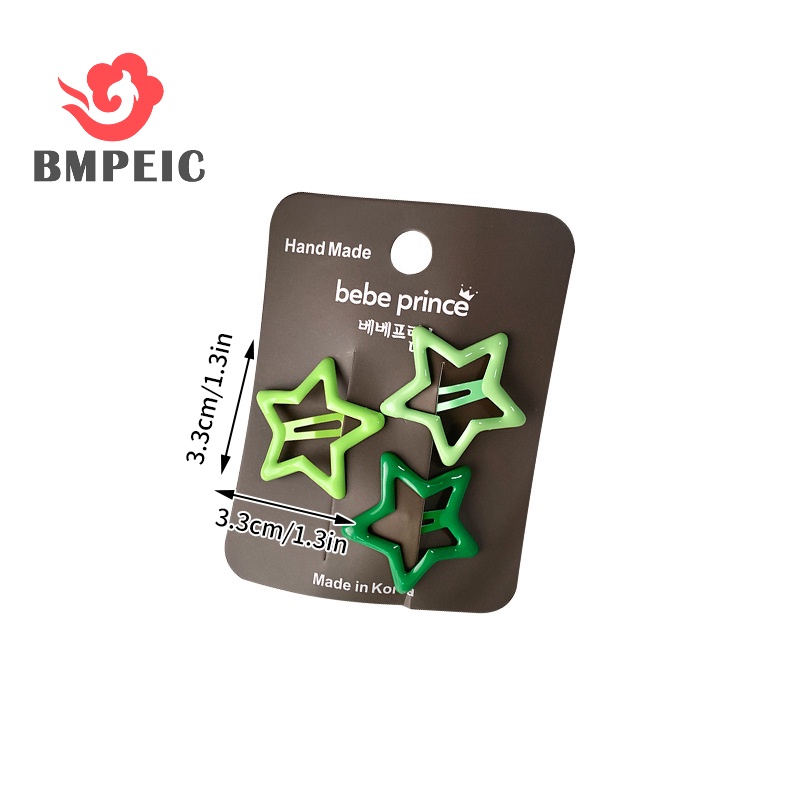 Set 3 Kẹp Tóc bb y2k Hình Ngôi Sao Nhiều Màu Sắc Dễ Thương Cho Nữ Mới