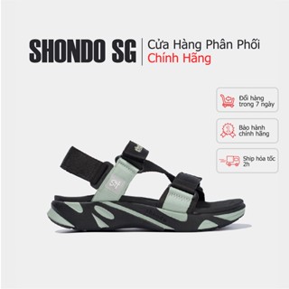 [Chính hãng] Giày sandals Shondo F8 Ver.2 đen rêu F8M1124