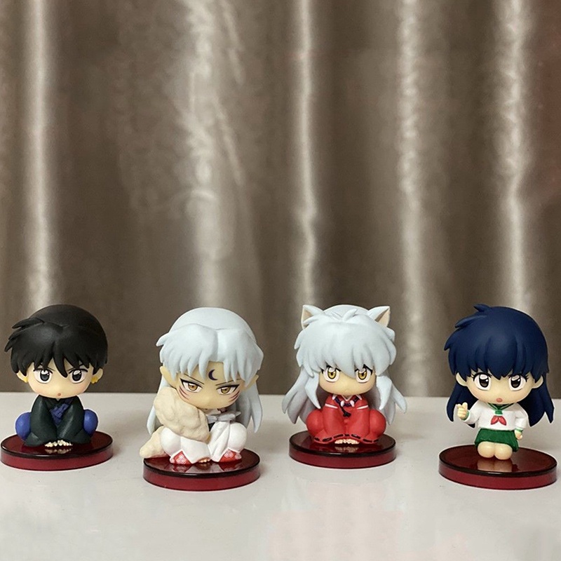 4 Mô Hình Nhân Vật Phim Hoạt Hình inuyasha Bằng pvc