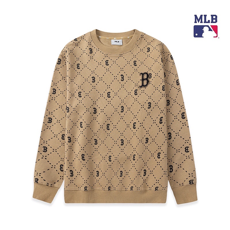 Áo Thun Tay Dài In Chữ mlb Kiểu Dáng Thể Thao plus size s-Xl