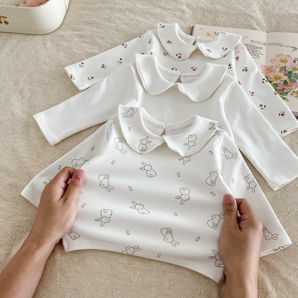 Áo Thun Tay Dài In Hình Thỏ peter pan Dễ Thương Thời Trang Mùa Thu Cho Bé Sơ Sinh 0-2 Tuổi