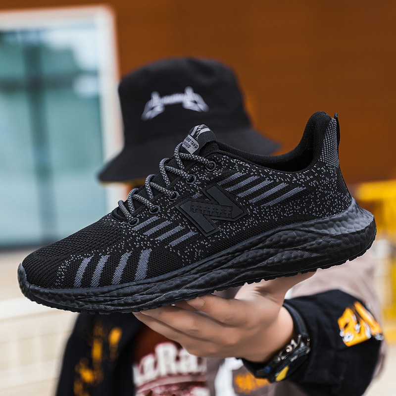 SHANMUSENLIN☘Giày Thể Thao Cổ Thấp Đế Mềm Phối Lưới Thời Trang Hàn Quốc Cho Nam - Kích thước 39-44