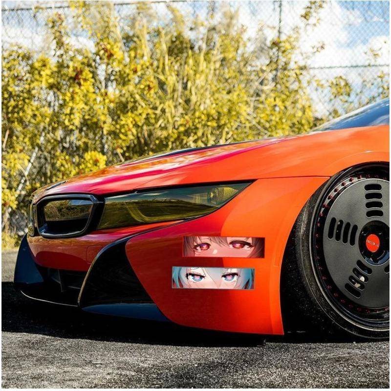 Miếng Dán Hình Cô Gái anime Chống Thấm Nước Trang Trí Thân Xe Hơi / Xe Máy